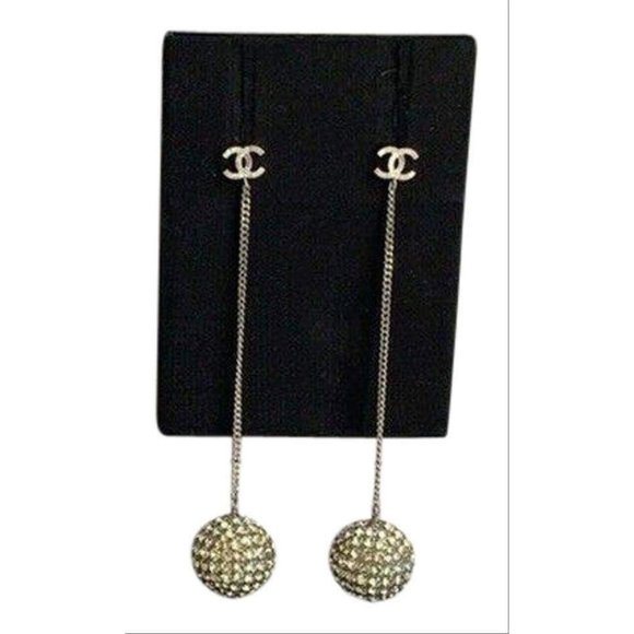 CHANEL Jewelry - 🛑SOLD🛑Authentic Rare Chanel CC Silver Crystal